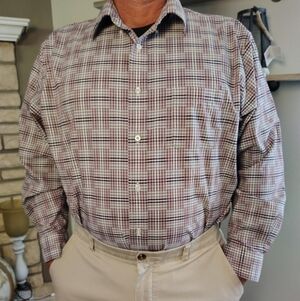 Daniel Cremieux Men's Checkered Shirt Purple And White XXL